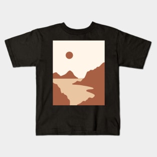 Beach organic sunset minimal Kids T-Shirt